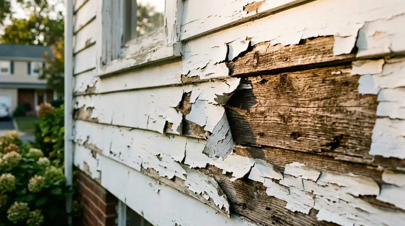 Peeling exterior paint